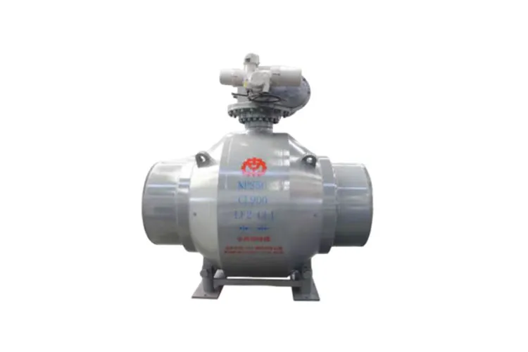 Valvola a sfera industriale completamente saldata per il controllo del flusso della conduttura